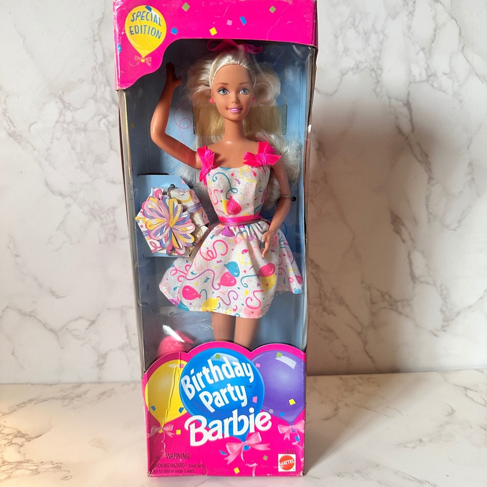1997 Barbie Birthday Party Doll Special Edition Mattel 18351 Blonde New in Box